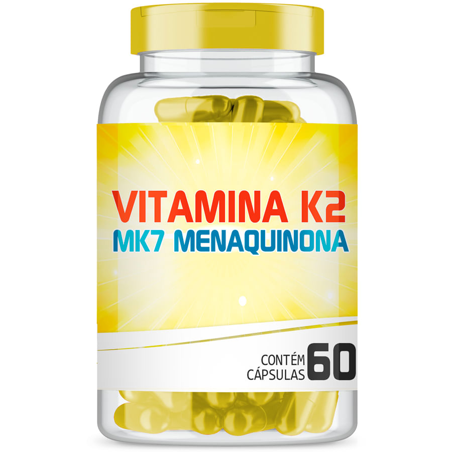 Vitamina K2 MK7 Menaquinona com 60 cápsulas Menor preço em Vitamina K2 MK7 Menaquinona com 60 cápsulas