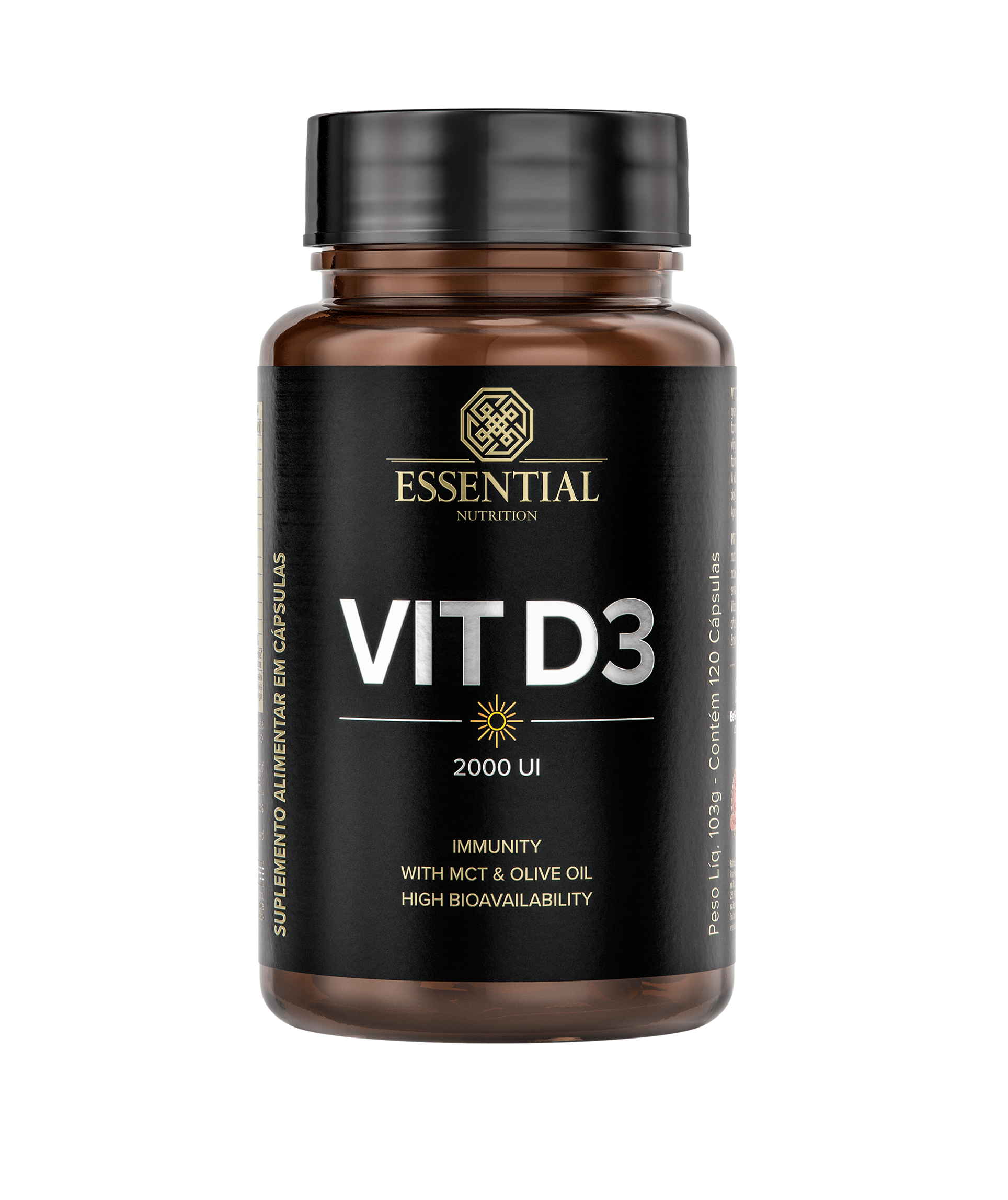 Vitamina D - Vit D3 - 120 Cápsulas - Essential Nutrition Menor preço em Vitamina D - Vit D3 - 120 Cápsulas - Essential Nutrition