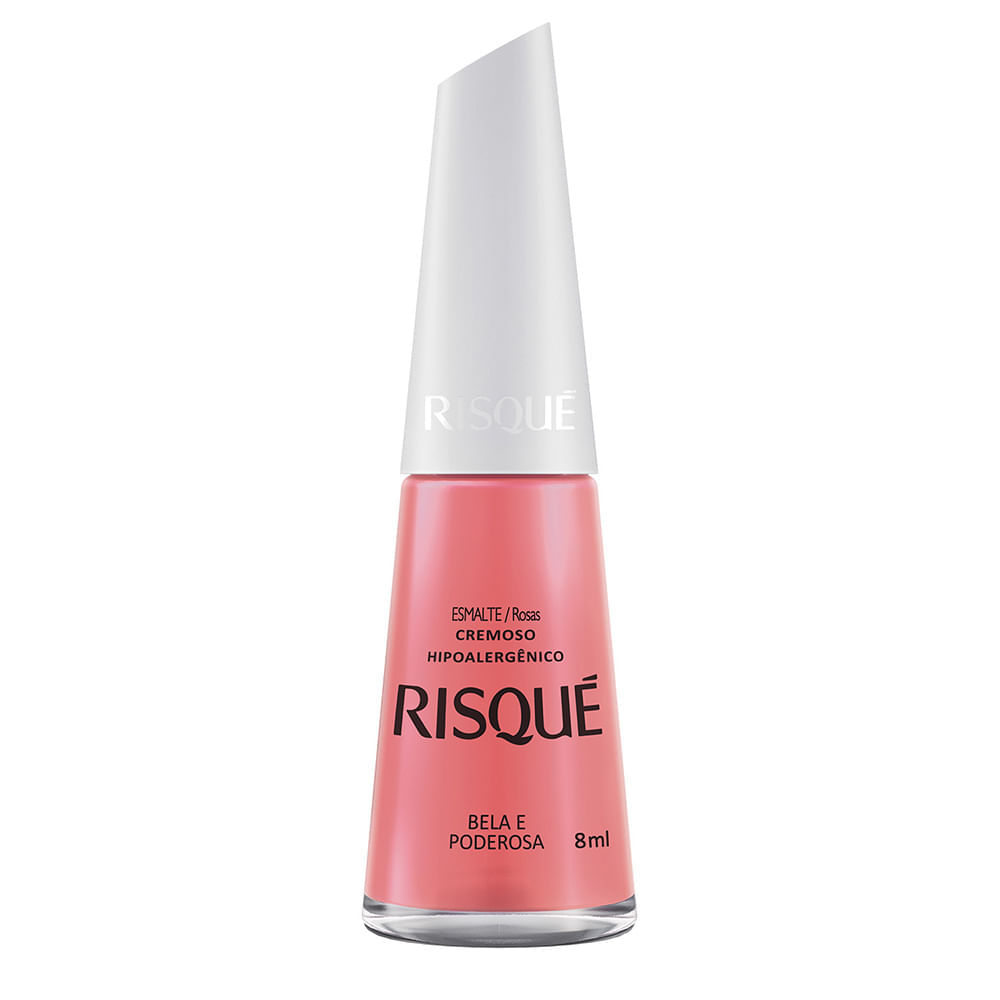 Esmalte Risqué Rosas Cremoso Bela e Poderosa 8ml Menor preço em Esmalte Risqué Rosas Cremoso Bela e Poderosa 8ml