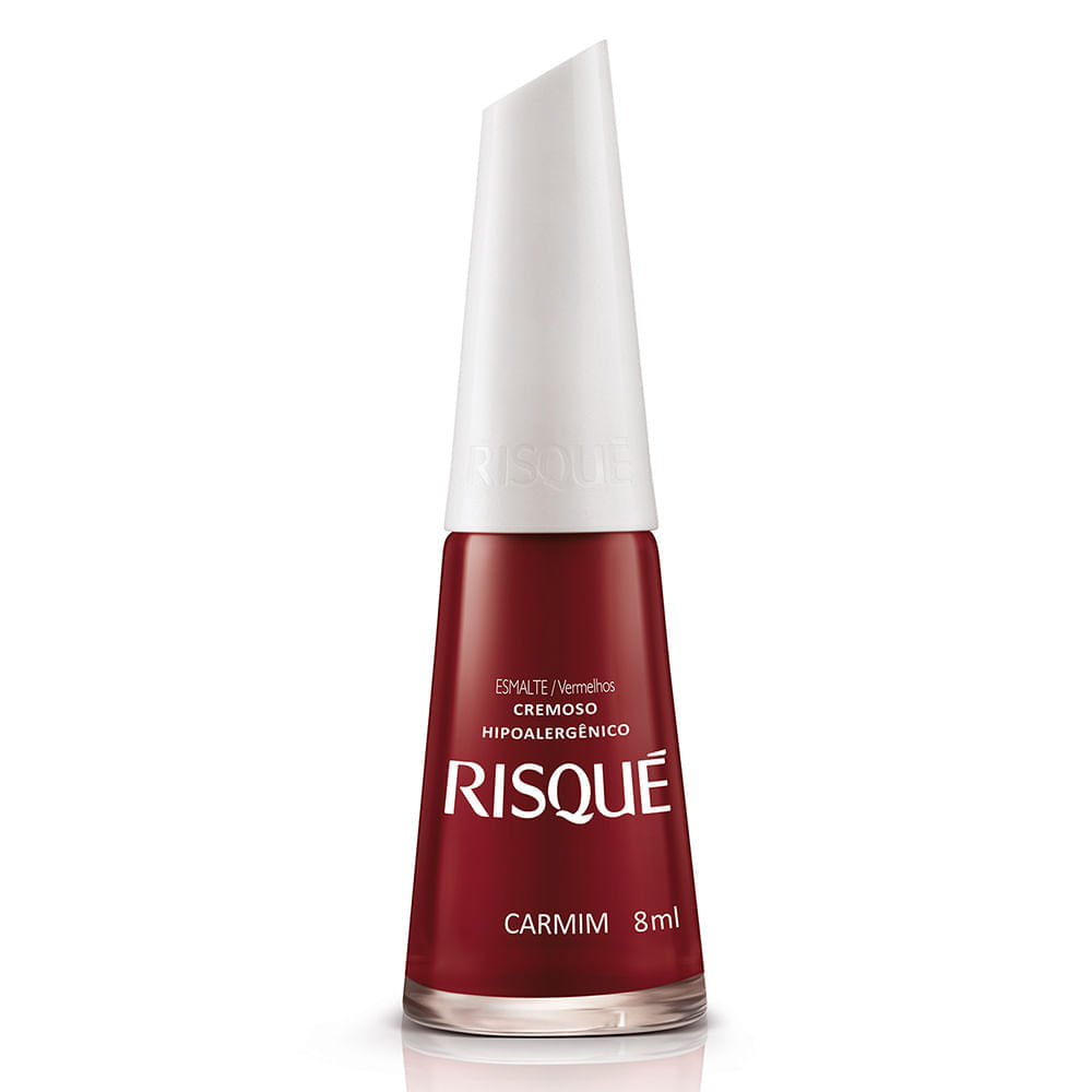 ESMALTE RISQUÉ VERMELHO CREMOSO CARMIM 8ML