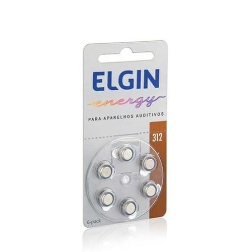 Bateria Elgin para Aparelho Auditivo 312 PR41 1.4V com 6 unidades Menor preço em Bateria Elgin para Aparelho Auditivo 312 PR41 1.4V com 6 unidades