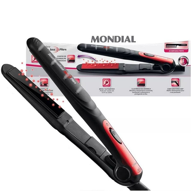 Prancha Chapinha Mondial Íon Plus Cerâmica 200°c Black é ruim? Prancha Chapinha Mondial Íon Plus Cerâmica 200°c Black é boa?