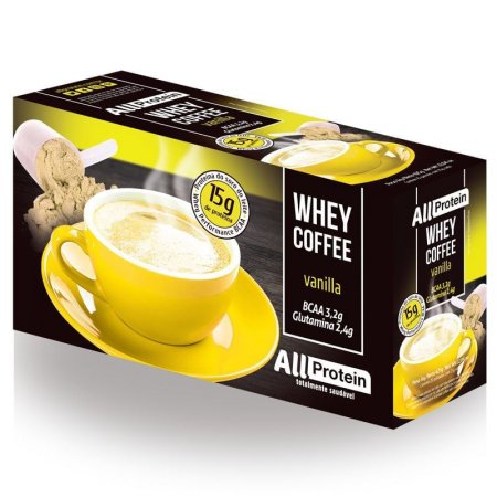 Whey Coffee All Protein Café Proteico Vanilla 625g Caixa com 25 Doses