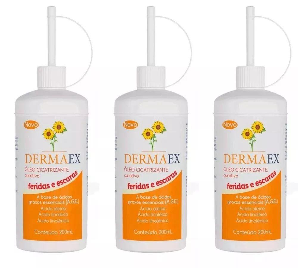 Óleo De Girassol Cicatrizante Dermaex 200ml Kit com 3 Unidades Menor preço em Óleo De Girassol Cicatrizante Dermaex 200ml Kit com 3 Unidades