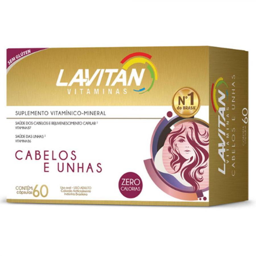 Lavitan Mais Hair Cabelo Unhas 60 cápsulas Cimed Menor preço em Lavitan Mais Hair Cabelo Unhas 60 cápsulas Cimed