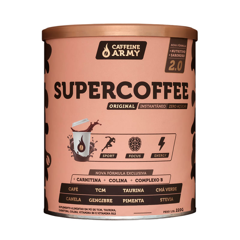 Supercoffee 2.0 Tradicional pt 220g - Caffeine Army Menor preço em Supercoffee 2.0 Tradicional pt 220g - Caffeine Army