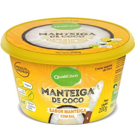 Manteiga de Coco Qualicoco 200g Natural com sal