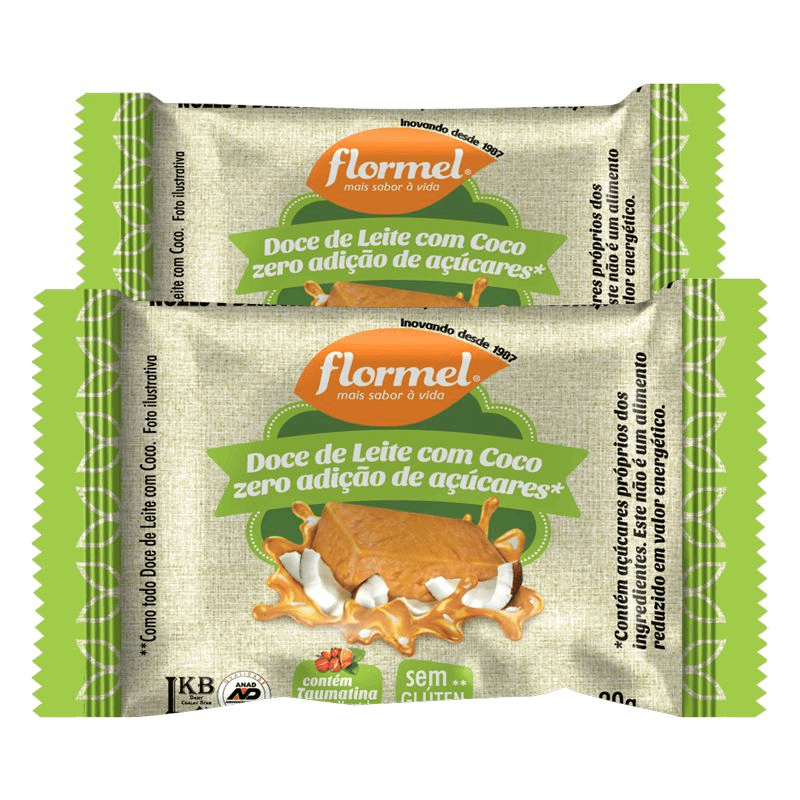 Kit 2 Doce De Leite Com Coco Flormel Zero Açucar 20g Menor preço em Kit 2 Doce De Leite Com Coco Flormel Zero Açucar 20g