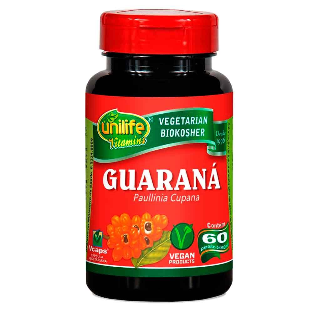 Energético Guaraná Unilife 60 Cápsulas De 500mg Menor preço em Energético Guaraná Unilife 60 Cápsulas De 500mg