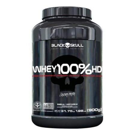 Whey Protein 100% HD Black Skull 900g - Morango