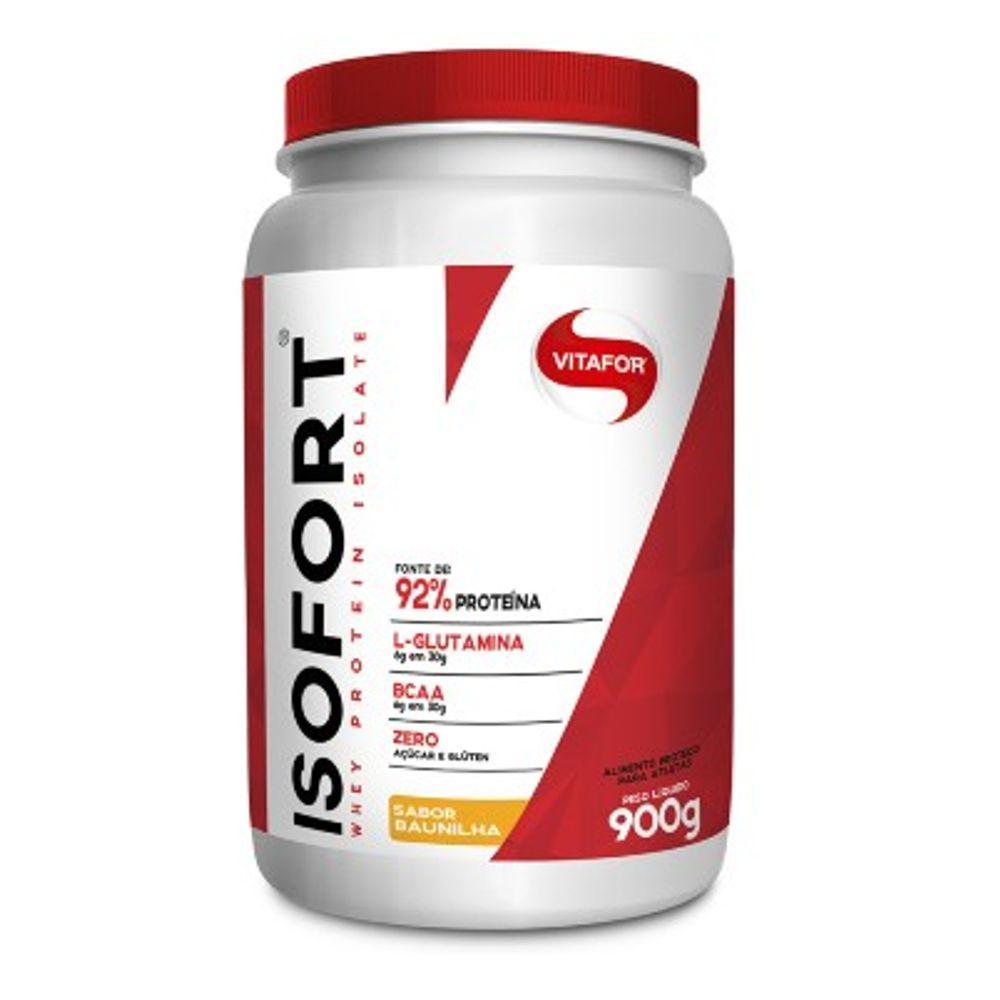Whey Protein Isofort Vitafor 900g - Chocolate Menor preço em Whey Protein Isofort Vitafor 900g - Chocolate