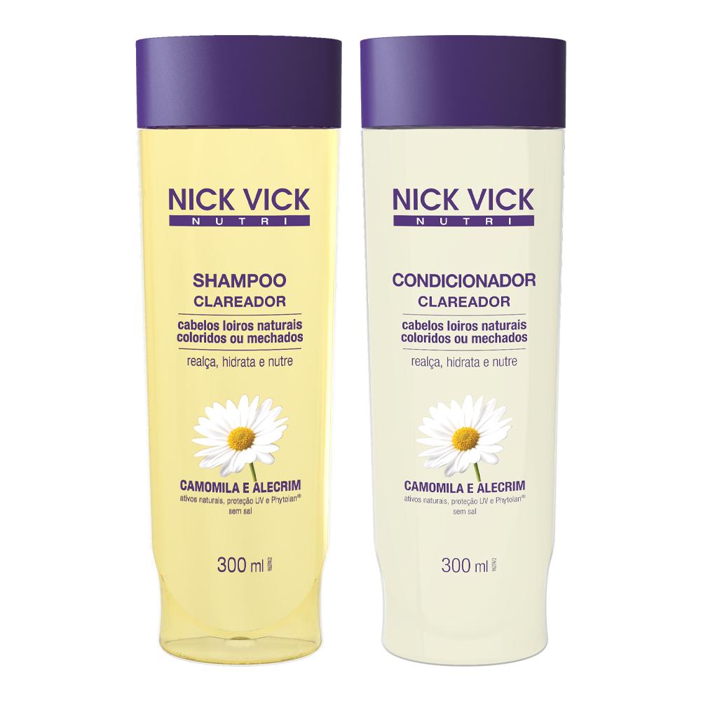 KIT SHAMPOO CONDICIONADOR CLAREADOR NICK VICK NUTRI 300ML Menor preço em KIT SHAMPOO CONDICIONADOR CLAREADOR NICK VICK NUTRI 300ML