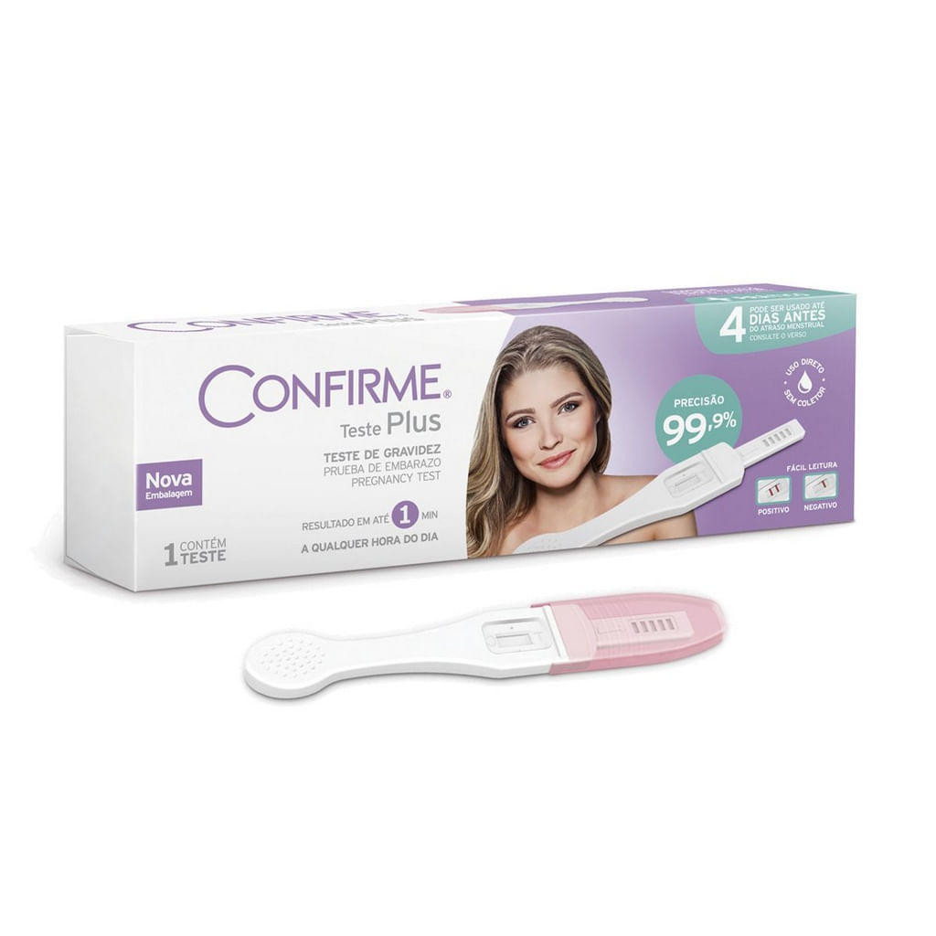 Teste de Gravidez Confirme Plus com 1 unidade Menor preço em Teste de Gravidez Confirme Plus com 1 unidade