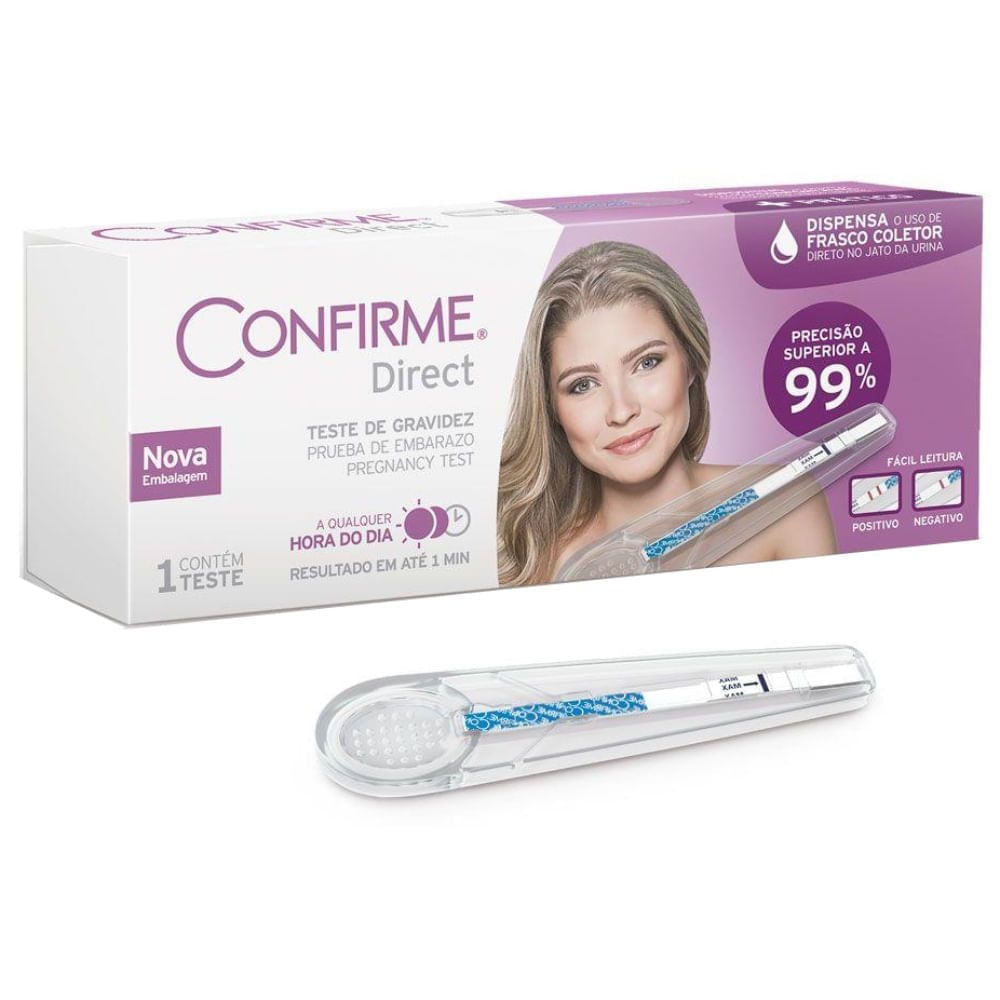 Teste de Gravidez Direct 1 unidade Confirme Menor preço em Teste de Gravidez Direct 1 unidade Confirme
