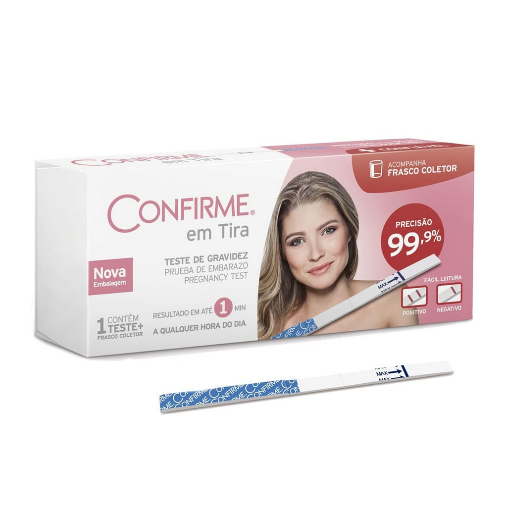 Teste de Gravidez Confirme em Tira com 1 unidade Menor preço em Teste de Gravidez Confirme em Tira com 1 unidade