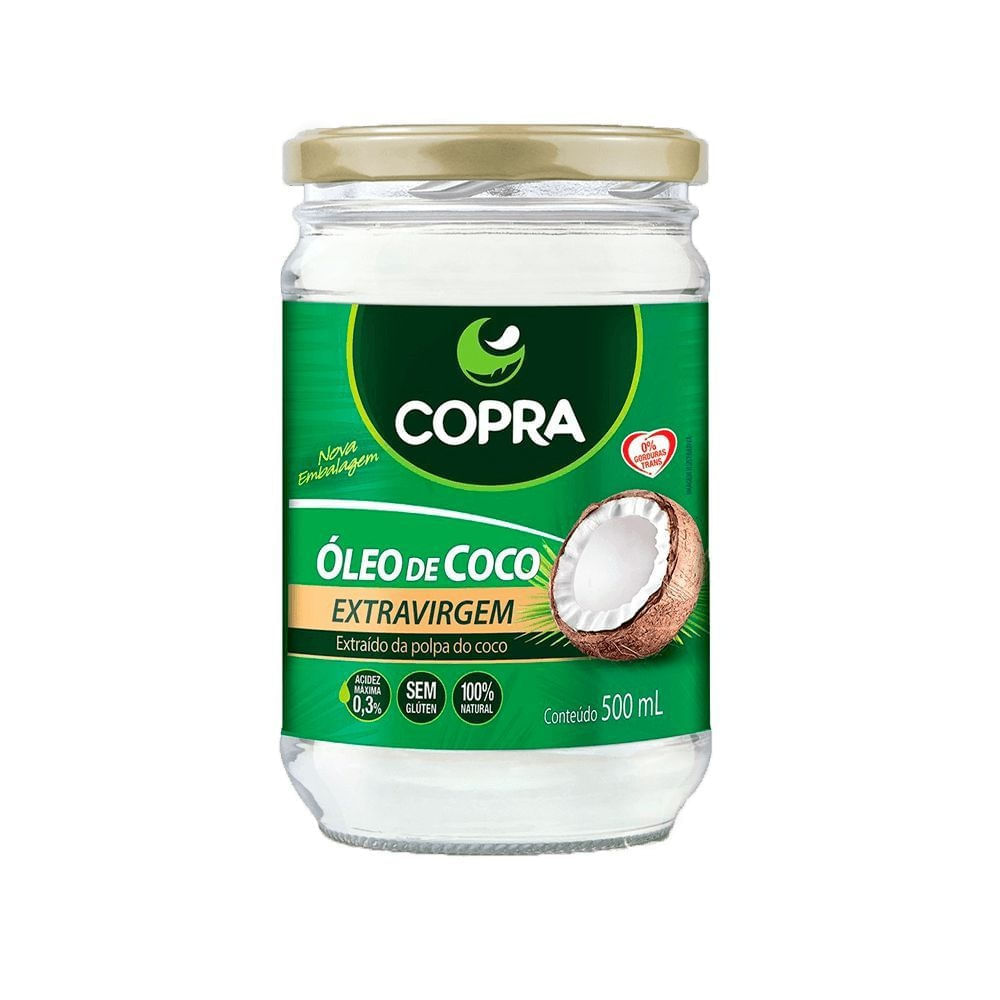 Óleo de Coco Extravirgem 500ml - Copra Menor preço em Óleo de Coco Extravirgem 500ml - Copra