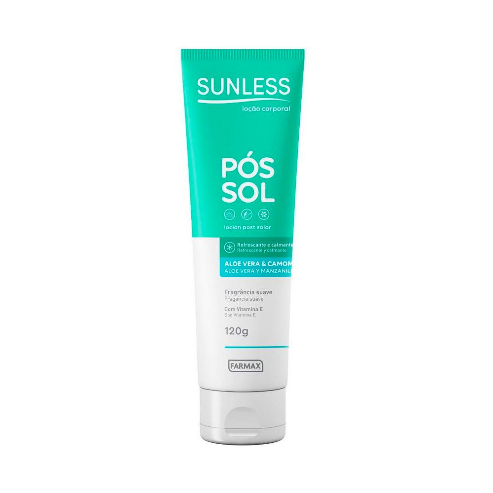 LOÇÃO REFRESCANTE PÓS SOL SUNLESS ALOE VERA E CAMOMILA 120ML