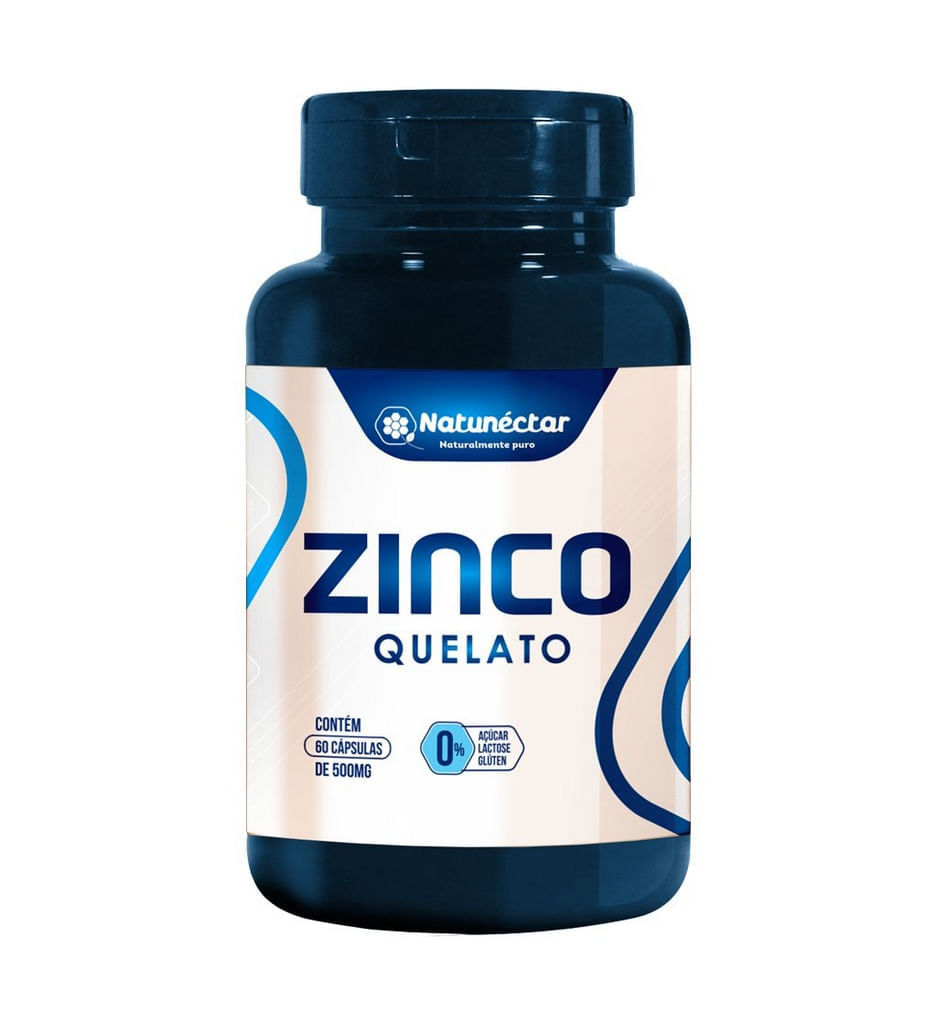Zinco Quelato 60 Cápsulas Natunectar Menor preço em Zinco Quelato 60 Cápsulas Natunectar