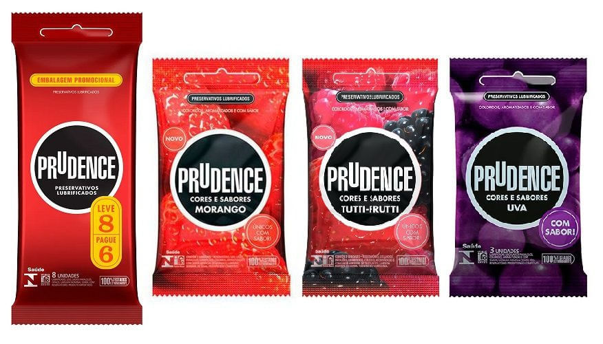 Preservativo Lubrificado Clássico 8 unidades + Cor& Sabor 3 Morango + 3 Uva + 3 Tutti-Frutti Prudence Menor preço em Preservativo Lubrificado Clássico 8 unidades + Cor& Sabor 3 Morango + 3 Uva + 3 Tutti-Frutti Prudence