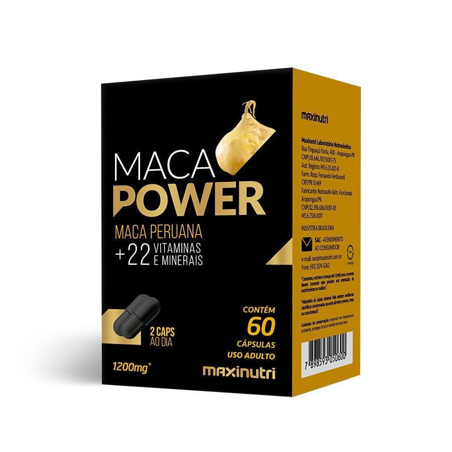 Maca Power 1200mg MaxiNutri com 60 cápsulas Menor preço em Maca Power 1200mg MaxiNutri com 60 cápsulas