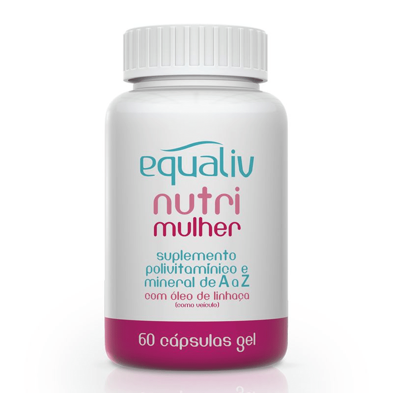 Nutri Mulher Polivitamínico de A a Z Equaliv 60 cápsulas gel Menor preço em Nutri Mulher Polivitamínico de A a Z Equaliv 60 cápsulas gel