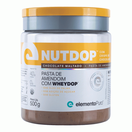 Kit 3 Nutdop Pasta de Amendoim Elemento Puro 500g + Bônus