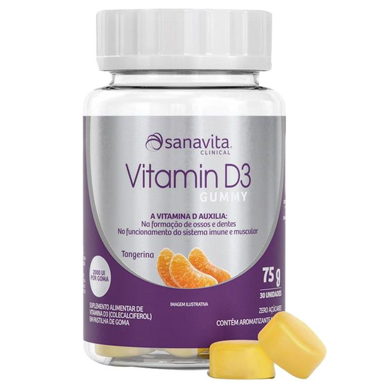 Vitamina D3 GUMMY 30 cápsulas da Sanavita Menor preço em Vitamina D3 GUMMY 30 cápsulas da Sanavita