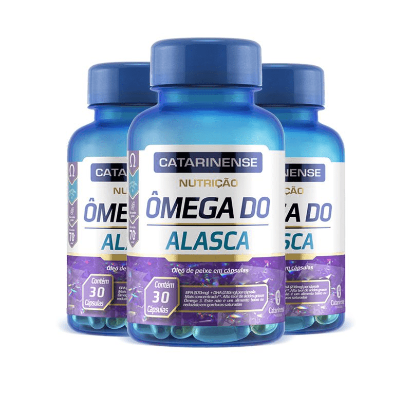 Kit 3 Omega Do Alasca Epa Dha Catarinense 30 Capsulas Droga Raia