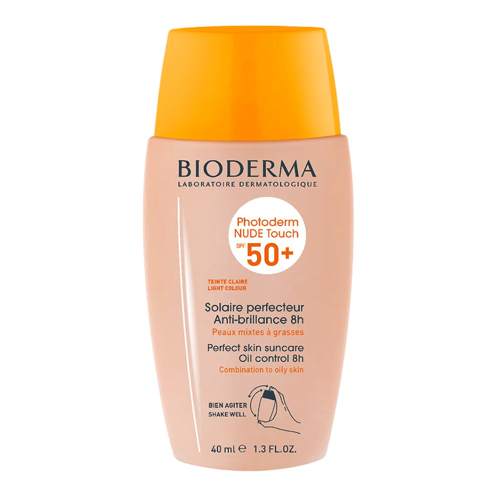 PROTETOR SOLAR COM COR BIODERMA PHOTODERM NUDE TOUCH FPS 50 40ML - 01 CLARO