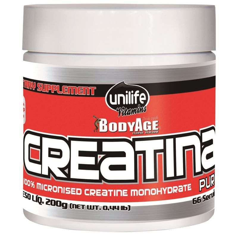 Creatina ATP Monohidratada Unilife 200g Menor preço em Creatina ATP Monohidratada Unilife 200g