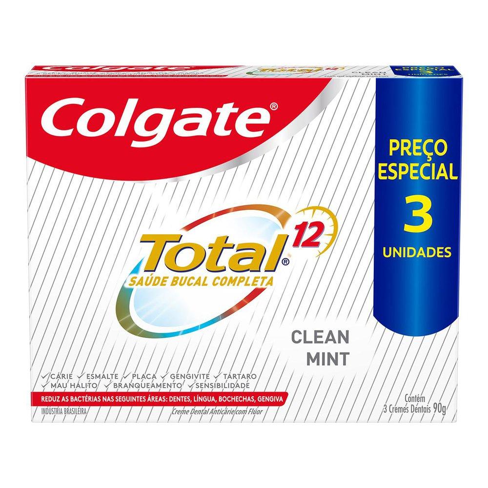 Creme Dental Colgate Total 12 Clean Mint 90g com 3 unidades é ruim? Creme Dental Colgate Total 12 Clean Mint 90g com 3 unidades é boa?