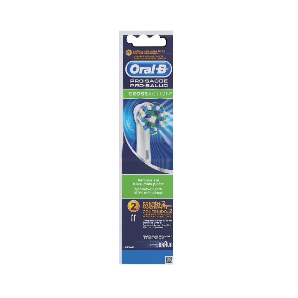 Refil Escova Elétrica Oral-B Pro-Saúde Cross Action com 2 Unidades Menor preço em Refil Escova Elétrica Oral-B Pro-Saúde Cross Action com 2 Unidades