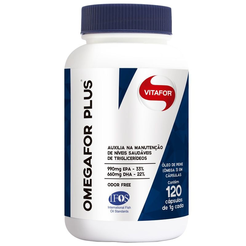 Ômegafor Plus 1000 mg Vitafor - 120 Cápsulas Menor preço em Ômegafor Plus 1000 mg Vitafor - 120 Cápsulas