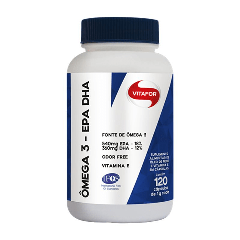Kit 3 ômega 3 EPA DHA 1000mg Vitafor 120 cápsulas Droga Raia