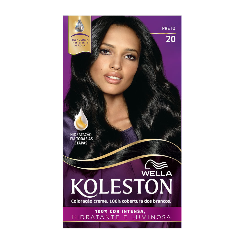 Tinta de Cabelo Koleston Preto 20 Menor preço em Tinta de Cabelo Koleston Preto 20