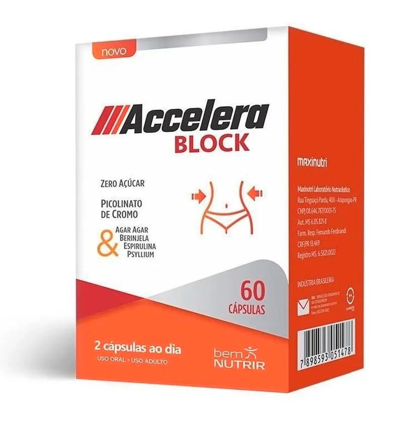 Accelera Block com Spirulina 60 Caps MaxiNutri Menor preço em Accelera Block com Spirulina 60 Caps MaxiNutri