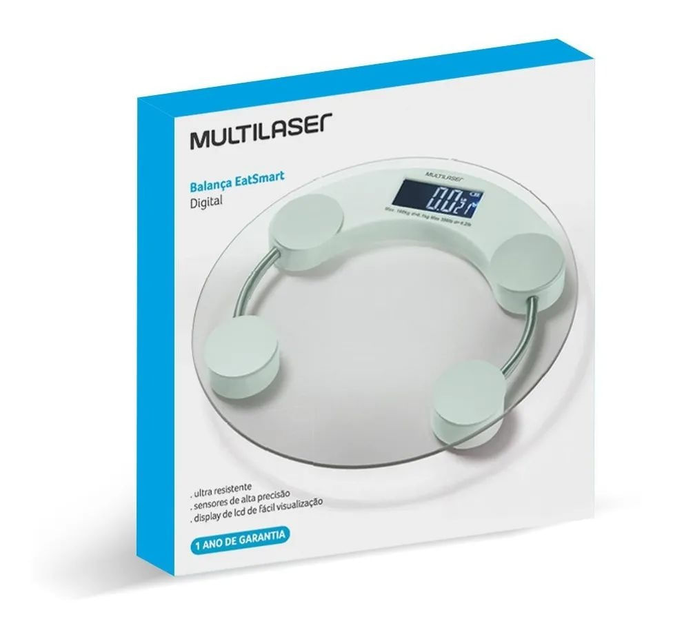 Balança Digital Eatsmart HC039 Branca – Multilaser Menor preço em Balança Digital Eatsmart HC039 Branca – Multilaser