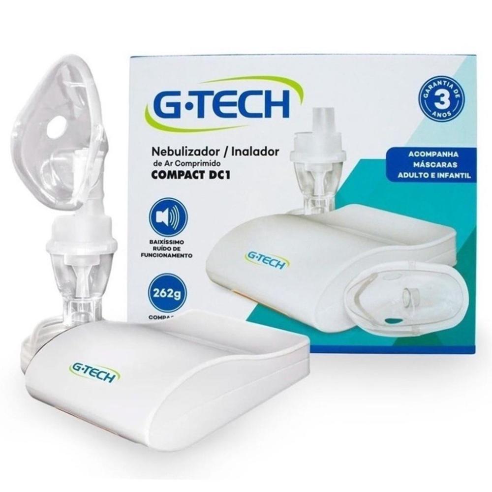 Nebulizador compressor G-Tech Compact DC1 100V/240V Menor preço em Nebulizador compressor G-Tech Compact DC1 100V/240V