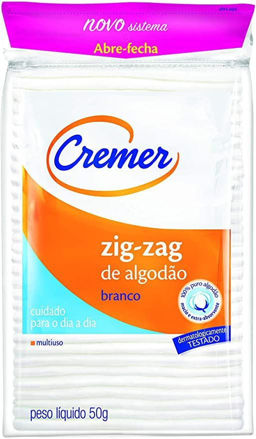 Algodão Multiuso 50 gr, Cremer ZIG ZAG Menor preço em Algodão Multiuso 50 gr, Cremer ZIG ZAG