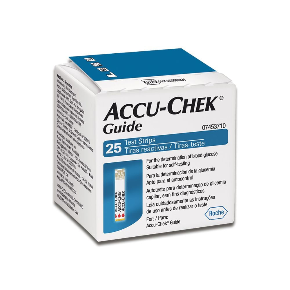 Tiras Accu Chek Guide Para Controle de Glicemia 25 Tiras Menor preço em Tiras Accu Chek Guide Para Controle de Glicemia 25 Tiras