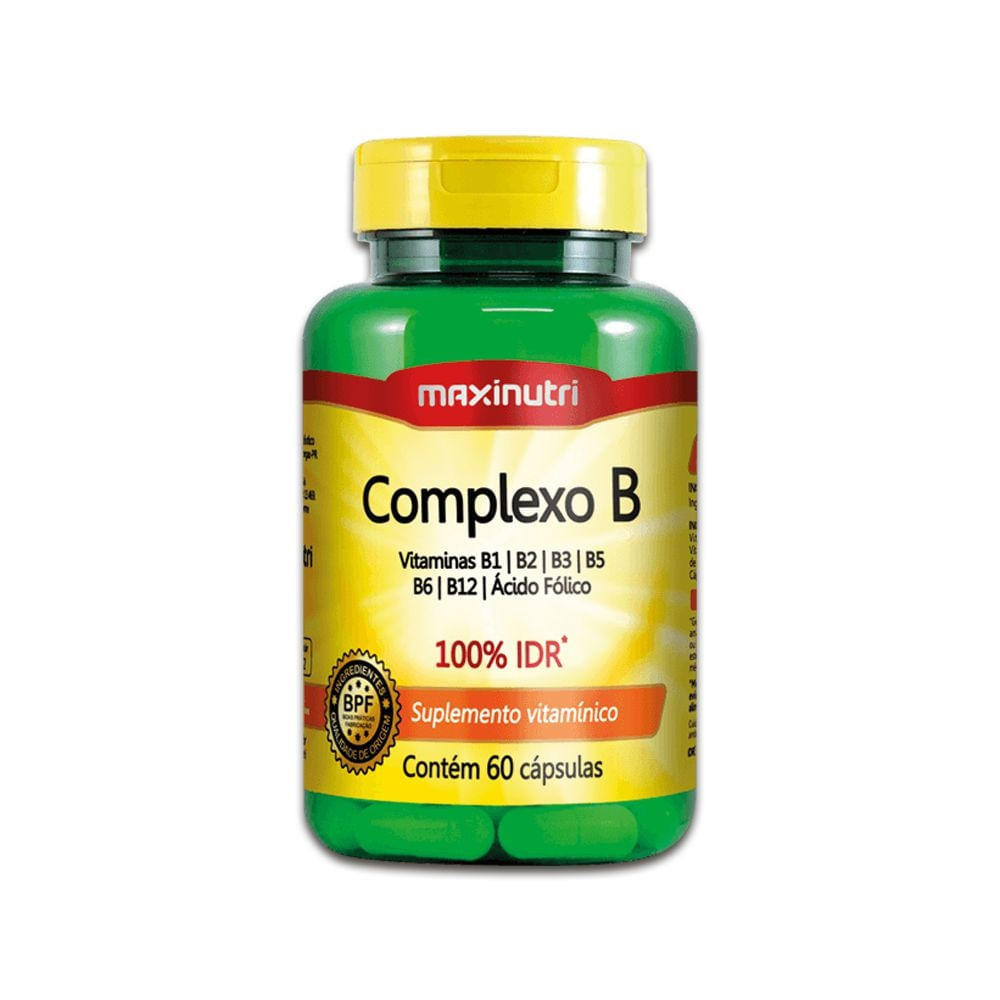 Complexo B 100% Idr 60 Cápsulas 470mg Maxinutri Menor preço em Complexo B 100% Idr 60 Cápsulas 470mg Maxinutri