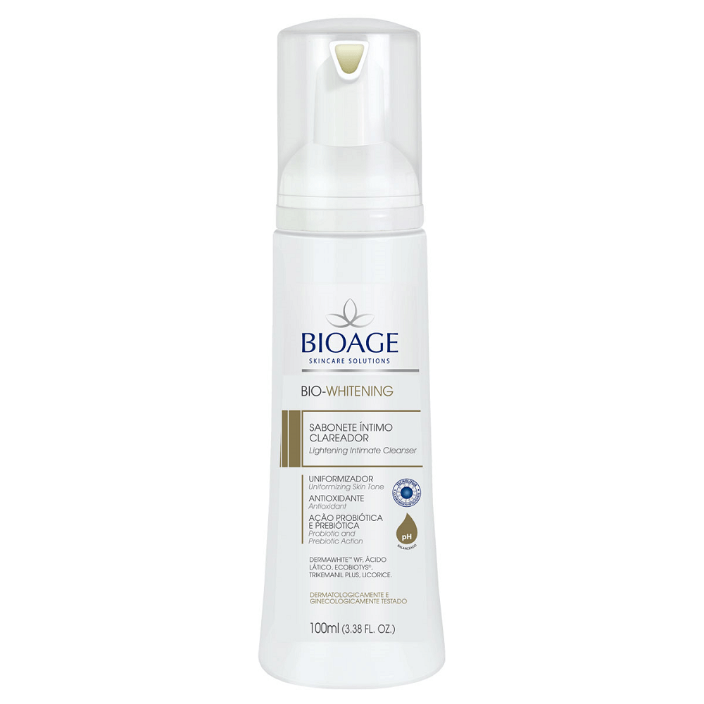 Sabonete Intimo Clareador Bioage Bio Whitening 100ml Menor preço em Sabonete Intimo Clareador Bioage Bio Whitening 100ml