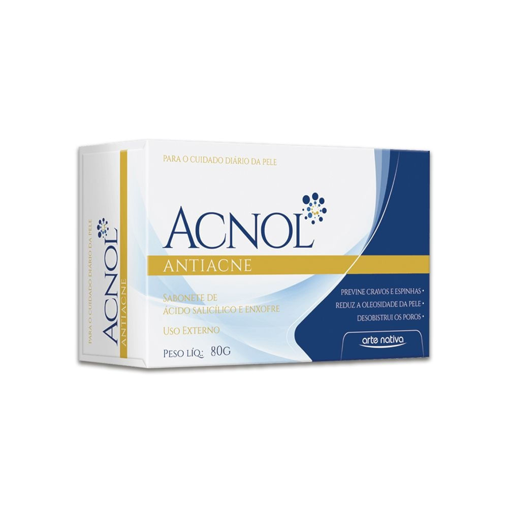 SABONETE DE ENXOFRE + ÁCIDO SALICILICO ANTI-ACNE ACNOL 80G