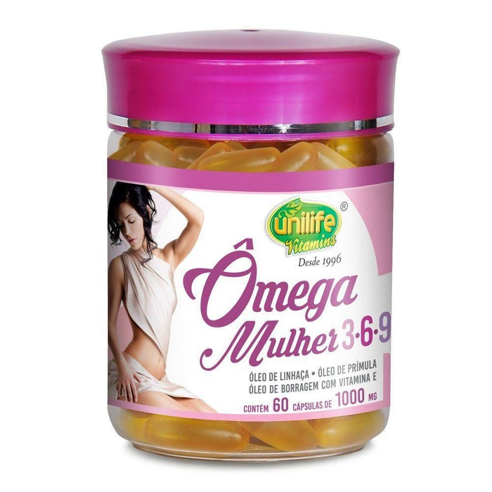 Ômega 3 Mulher 3-6-9 1000mg 60 Cápsulas Unilife Menor preço em Ômega 3 Mulher 3-6-9 1000mg 60 Cápsulas Unilife