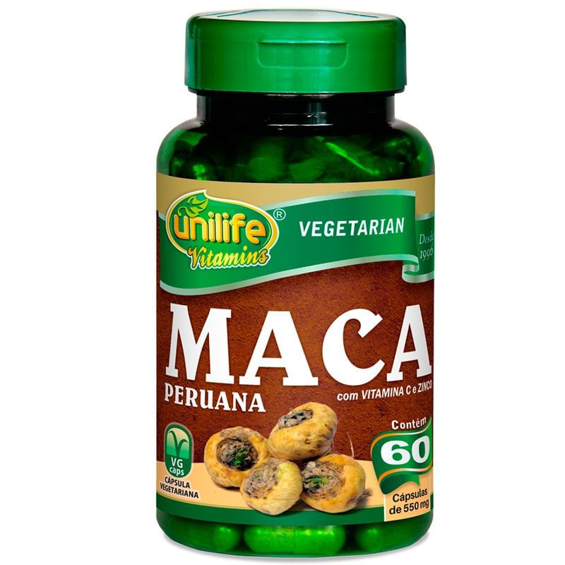 Maca Peruana 550mg Unilife 60 Cápsulas Menor preço em Maca Peruana 550mg Unilife 60 Cápsulas