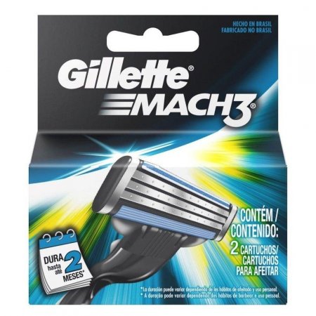 Carga para Aparelho de Barbear Gilette Mach 3 com 2 unidades
