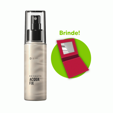 Acqua Fix Gold Beyoung - Fixador de Maquiagem 60ml + Espelho Rosa