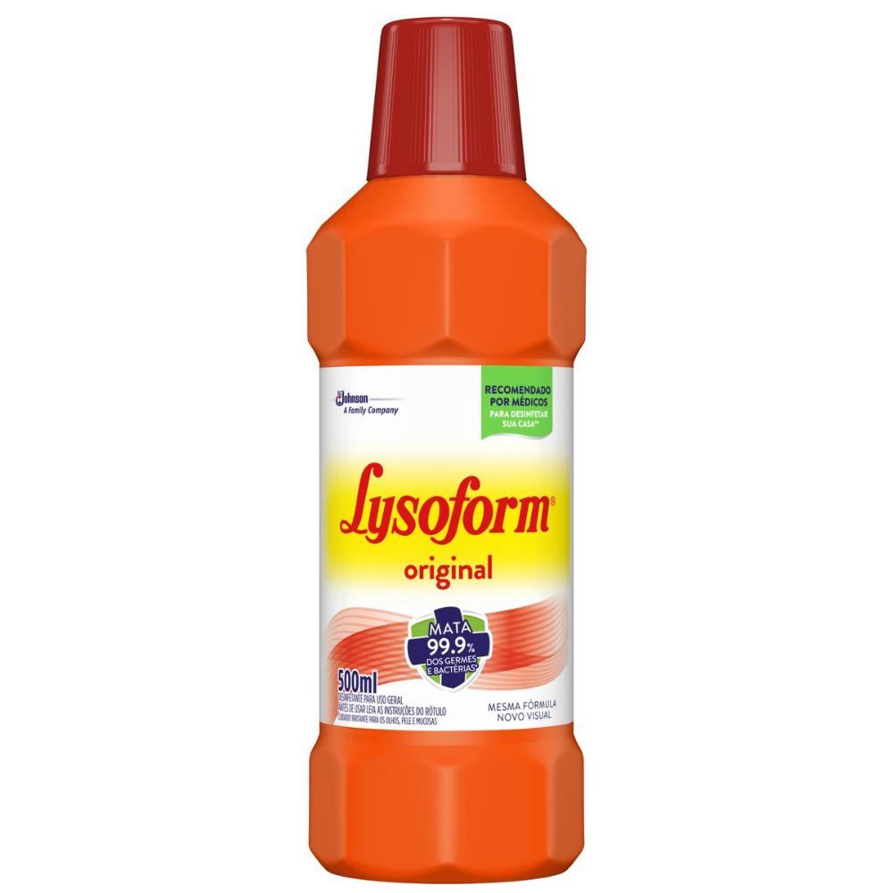 Desinfetante Lysoform Uso Geral Suave Odor Bactericida 500ml Menor preço em Desinfetante Lysoform Uso Geral Suave Odor Bactericida 500ml