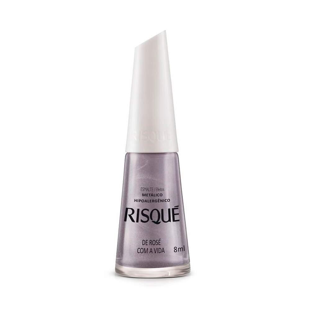 Esmalte Metálico De Rosé Com A Vida Risqué 8Ml Menor preço em Esmalte Metálico De Rosé Com A Vida Risqué 8Ml