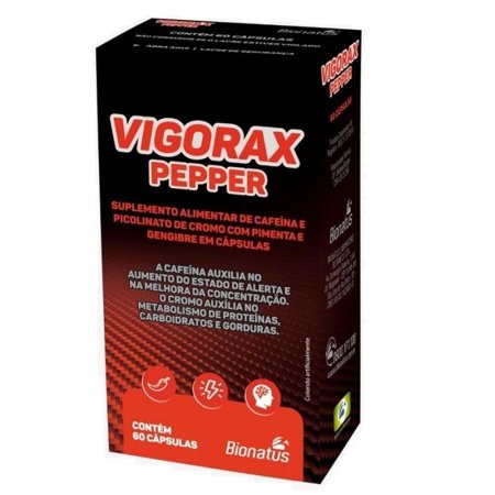Picolinato de Cr+Cafeina - Vigorax Pepper 60 Caps Bionatus